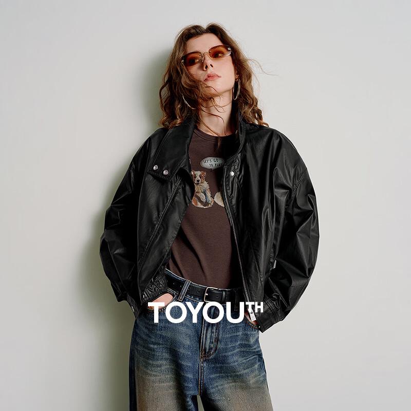 

Women s Washed Cotton Motorcycle Jacket L