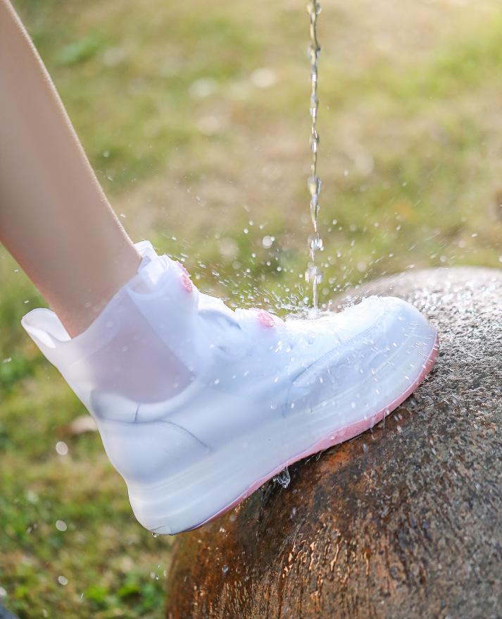 

Детский чехол для дождливой погоды, для езды, водонепроницаемый чехол для обуви, цельноформованный, водонепроницаемый чехол для обуви от дождя, износостойкий водонепроницаемый чехол для обуви S (28-29) sneakers one size larger