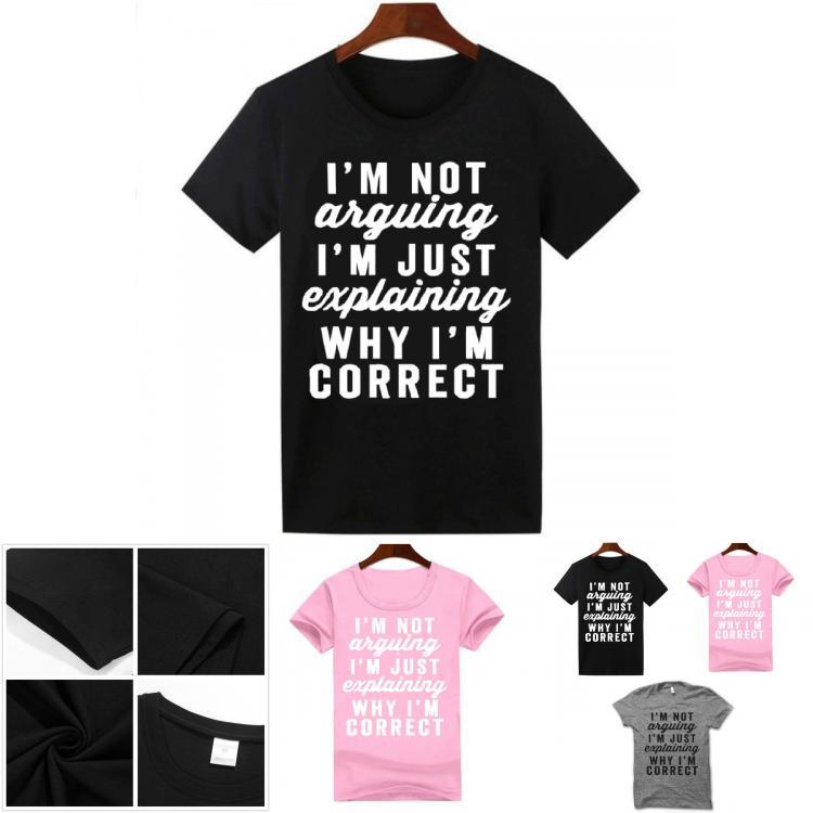 Letter Print Solid Color Streetwear T Shirt For Women With Cotton Blend Casual Top