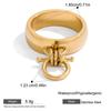 Punk Rock Polished Geometric 18K Gold Plated Rings Waterproof Hypoallergenic Knot Finger Ring Versatile Daily Accessories Bijoux