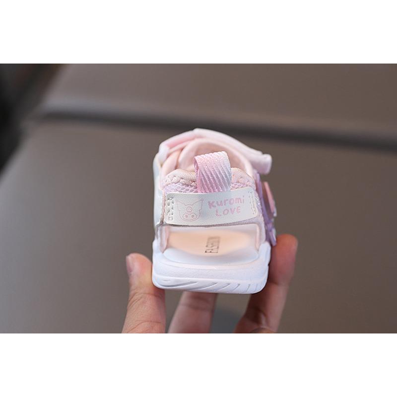 Girls' Sandals Summer New Girls' Baby Shoes Princess Sandals Cartoon Light-up Soft Sole Walking Beach Shoes