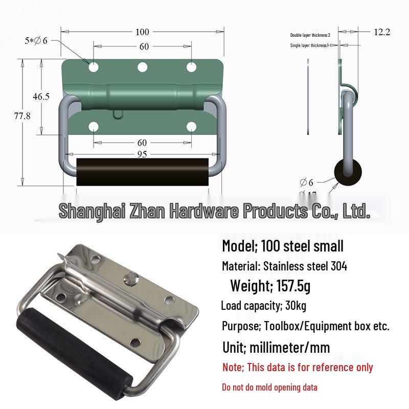 Anwang 304 Edelstahl Klappfedergriff für industrielle Holzkisten