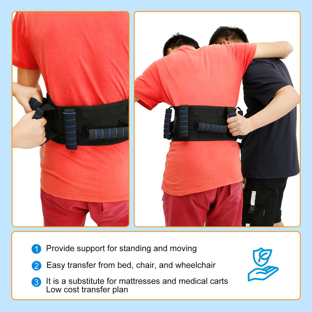 Transfer-Gehgürtel für ältere Menschen, unabhängige Gehunterstützung, Stützgürtel, Schnallenverschluss, Pflege-Gehgürtel für behinderte Patienten