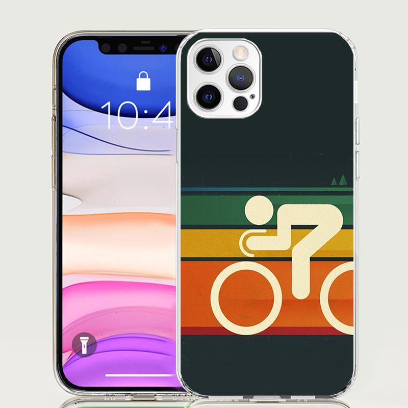 Bicycle Bike Sport Case Phone Cover for Apple iphone 16 15 14 13 12 Mini 11 Pro Max 16E X XS XR 7 Plus 8 + SE 2020 Trend Fundas