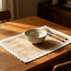 Bohemian Jute Placemats Heat-Insulating Placemats Wear-Resistant Stain-Proof Mats Reusable Heat-Resistant Pads for Tables, Kids & Family Dining