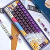 Miss Komi Theme Keycaps Custom Cherry Profie Side Engraving PC PBT Transparent Keycap Cute Cartoon Anime Point Key Cap for Gamer