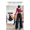 Women's Rhinestone Wide-Leg Jeans 2026 New High-Waisted Loose Design with Draped Straight Legs