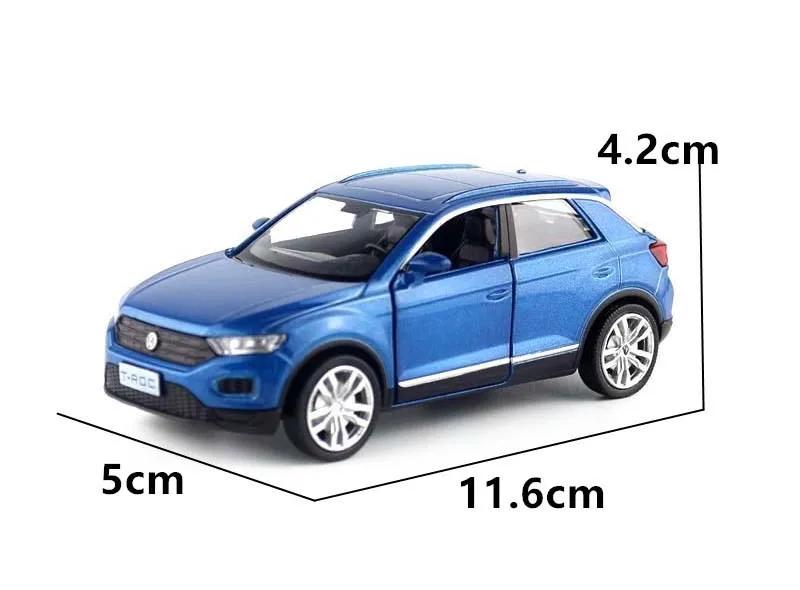 W126MaKeda1:36 VOLKSWAGEN T-ROC SUV Alloy Model Toy Car 11.6cm Diecast Pull Back Metal Collection Children Toys Gift F344