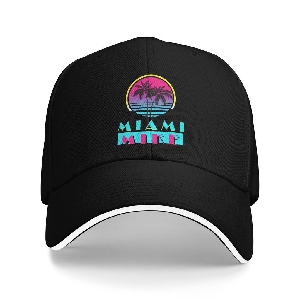 Miami Vacation Sandwich Cap Adult SportBaseball Caps Hats Breathable Polyester Racing Cap Winter Cap