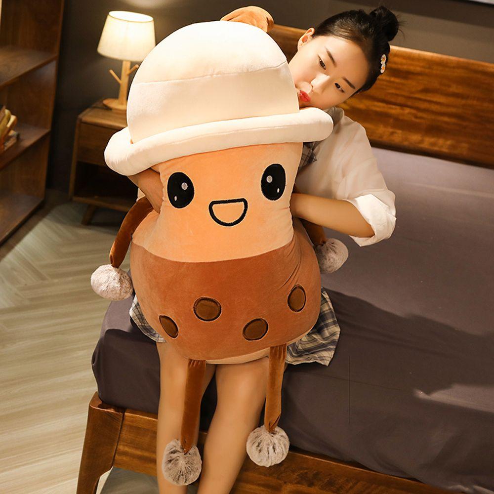 Decor Boba Cup Pillow Bubble Milk Tea Plushie Bubble Milk Tea Stuffed Doll Pearl MilkTea Plush Toys