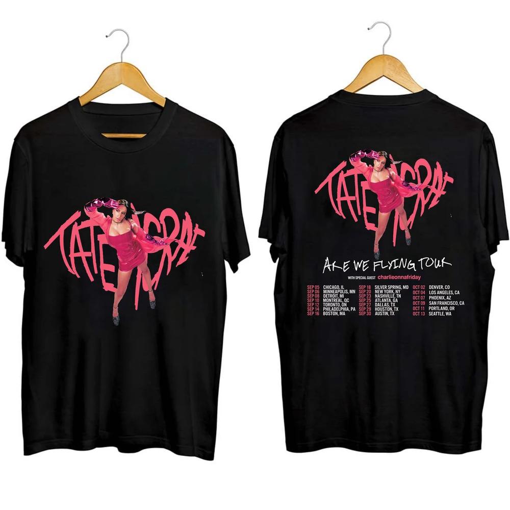 

Футболка унисекс Tate McRae Are We Flying 2023 Tour