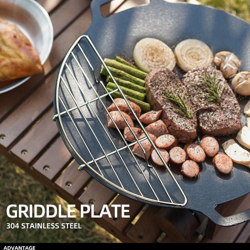 Practical Barbecue Grilling Surfaces Property Safe Food Contact Outdoor Cooking Solution Metal Texture for Outdoor