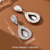New Super Flash Diamond Set Water Drop shaped Earrings for Women, Korean Personality, Versatile Earrings
