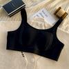 Women's Summer Thin Rabbit Ear Cup Adjustment Type Large Breast with Small Retraction and Anti Sagging Non Mark Bra