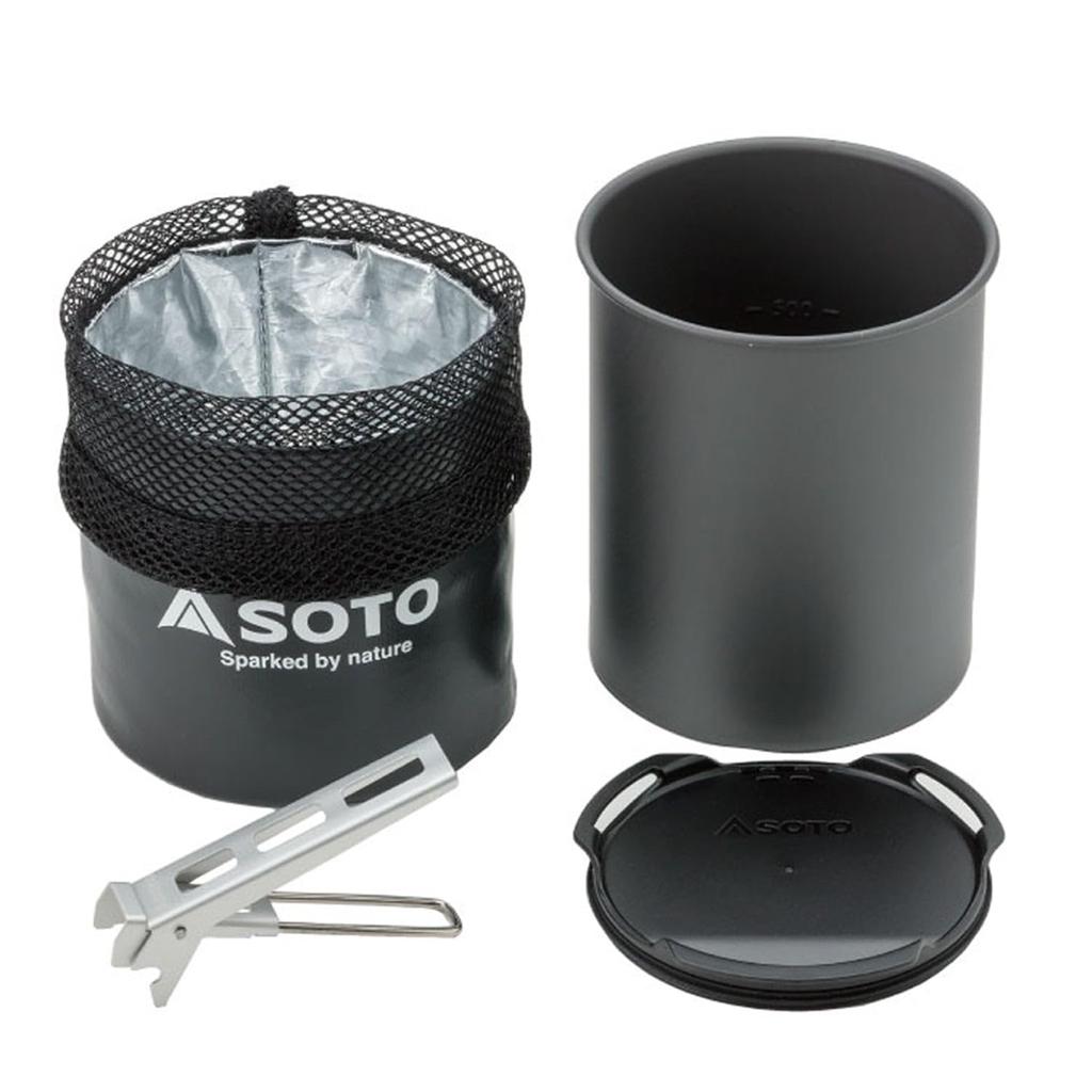SOTO Cooker Mug 4 Piece Set Lightweight Compact Solo Duo Climbing Trekking Camping Outdoor Thermolight SOD-522
