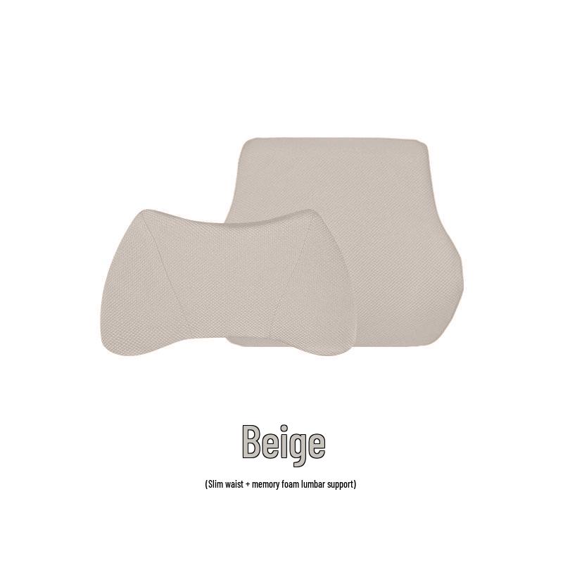 SU7 Car Headrest & Neck Pillow: Summer Breathable Memory Foam Neck & Lumbar Support.