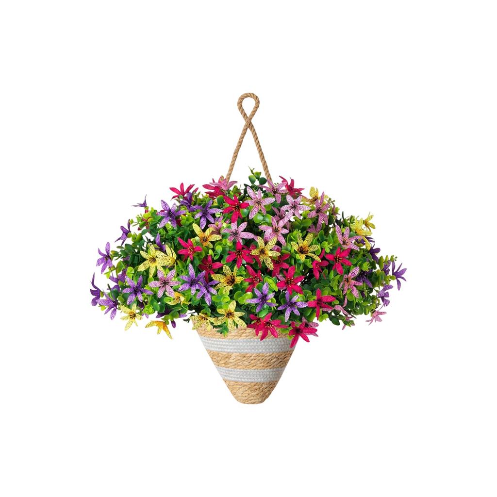 Simulated Flower Basket Decoration Flower Basket Spring Simulated Flower Decoration