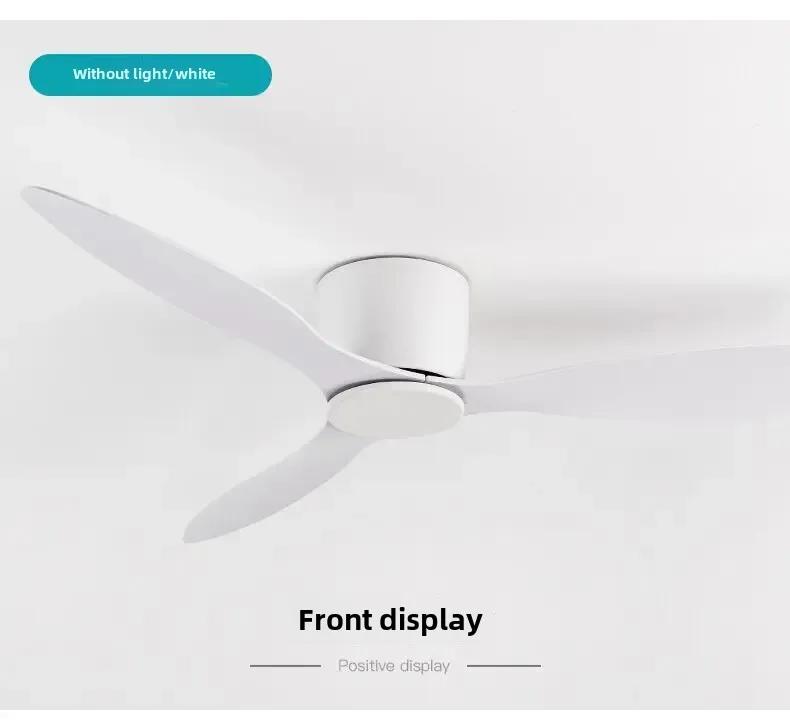 

Современный светодиодный потолочный вентилятор без подсветки, низкопольный чердачный вентилятор с дистанционным управлением и подсветкой, синхронизированный вентилятор с двигателем CC, 6 скоростей, 20 см