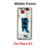 Middle Frame For Poco X7 LCD Front Frame Housing Bezel With Side Button Repair Parts