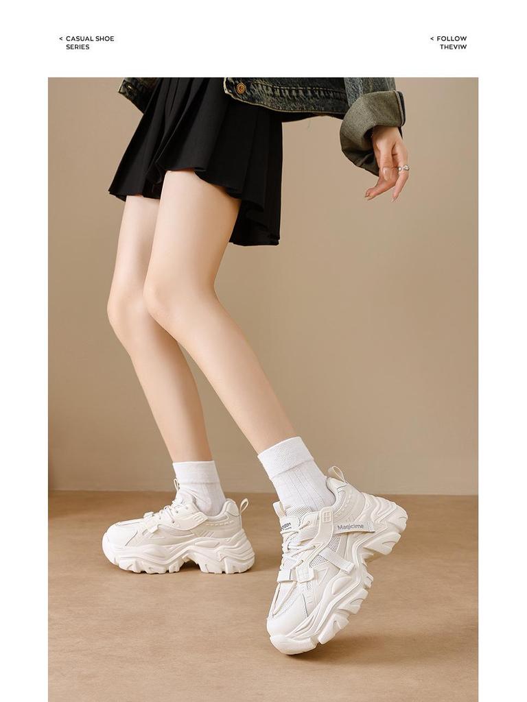 Augusden Women's 2025 Thick-Soled Lightweight Height-Increasing Sneakers