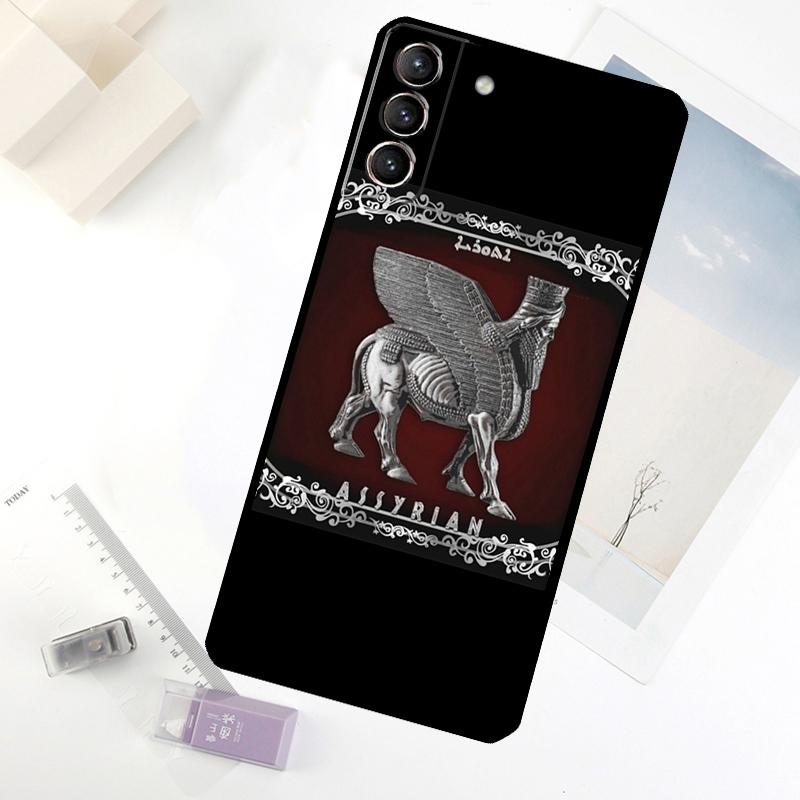 Lamassu Assyrian Winged Lion Phone Case For Samsung Galaxy S20 FE S21 S22 S23 S24 S25 Ultra S9 S10 S25 Plus S25 FE Cover