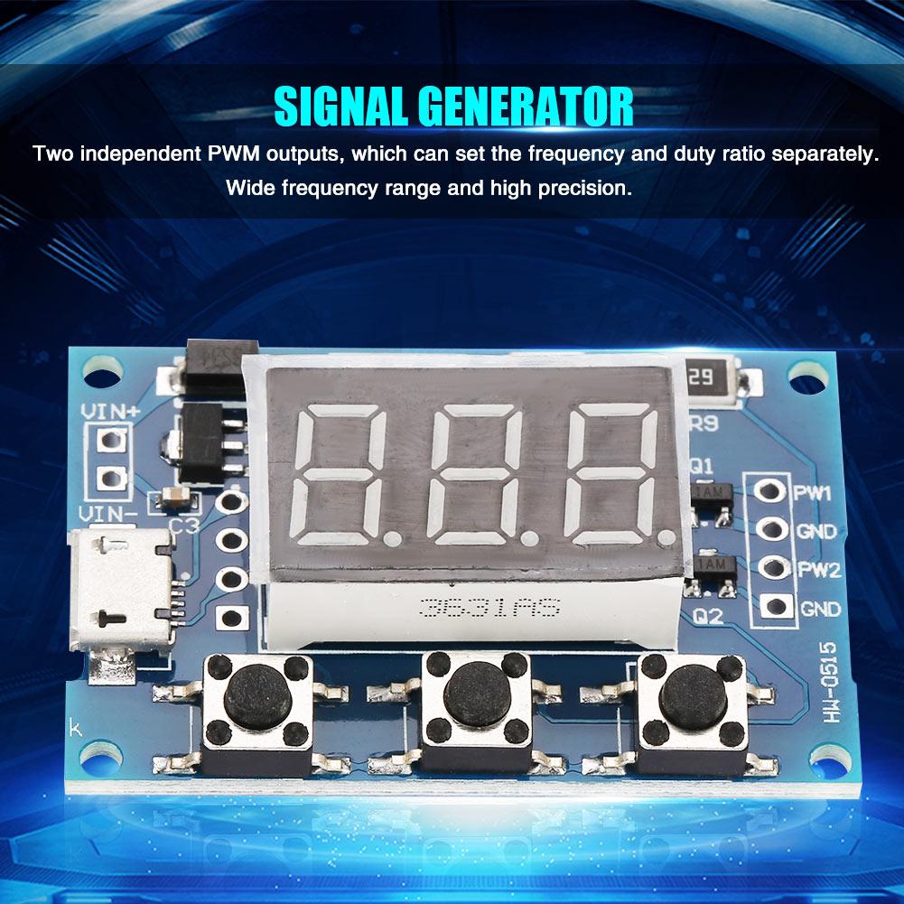 2 Channel PWM Frequency Duty Cycle Adjustable Wave Rectangle Signal Generator