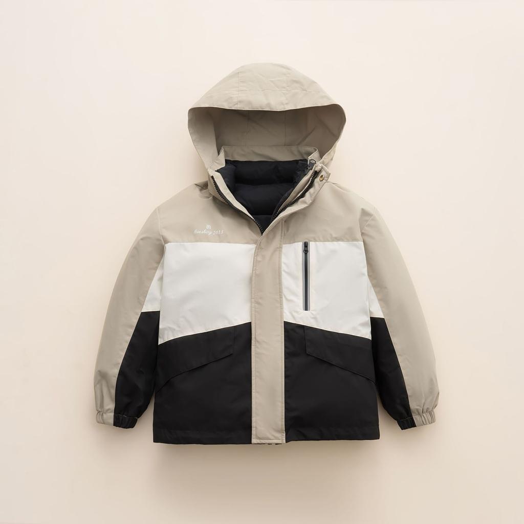 Down Children's Down Jacket Outdoor 3-in-1 Inner Removable Jacket Ski Jacket Sportswear