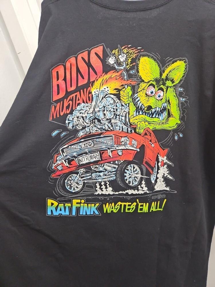ED ROTH RAT FINK BOSS MUSTANG Футболка Взрослая Унисекс S-5XL GS111 Унисекс Футболка M