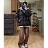 Korean Thicken Puffer Jacket Women Hooded Spliced Lamb Woolen Cotton Padded Coats Female Warm Autumn Winter Short Parkas Mujer
