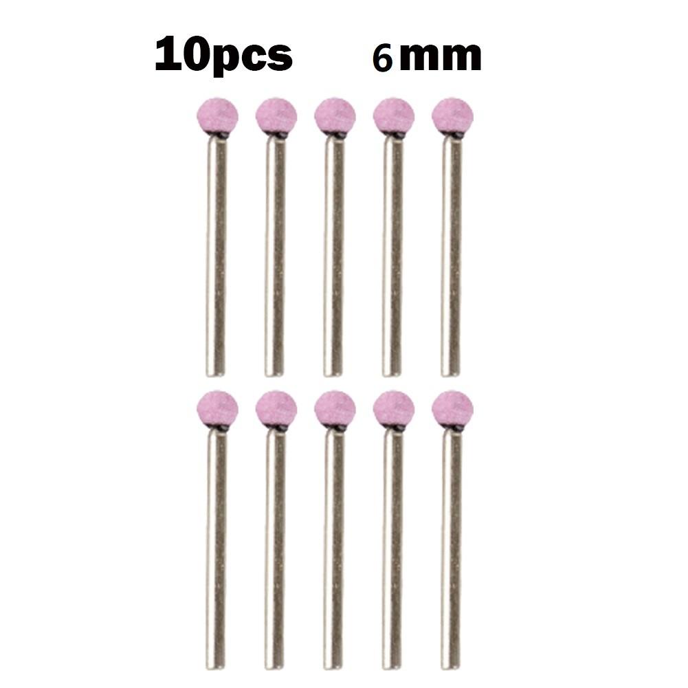 

Ceramic Grinding Head For Handicrafts For Molds Parts Pink Shank Diameter 3mm Spherical Type 10Pcs Ceramic Metal