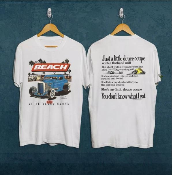 90s Beach Boys Little Deuce Coupe T-Shirt. Vintage 1994 Beach Boys Muscle Car Te