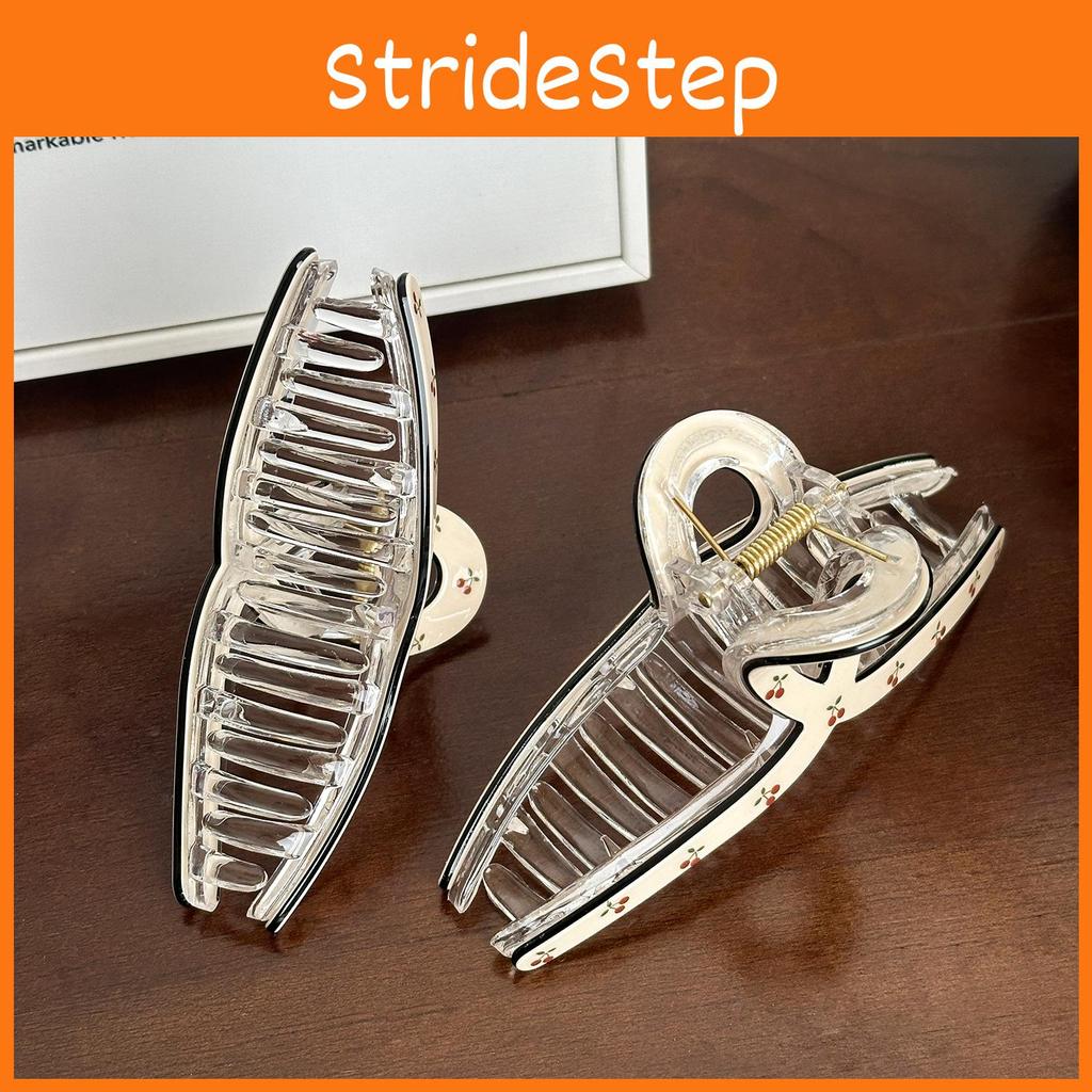 Trendy Hair Large Claw Clips Featuring Floral And Strawberry Prints For Women