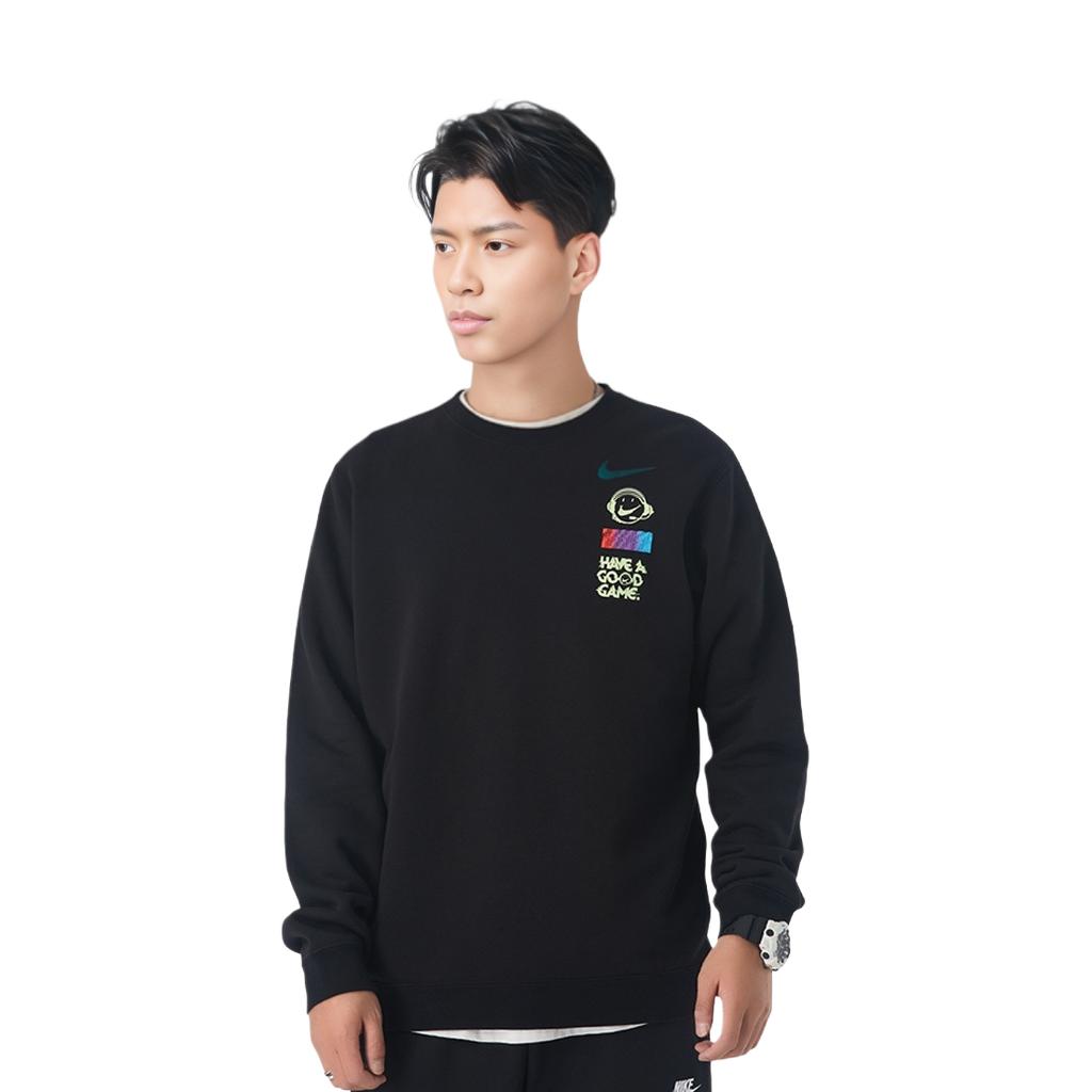 Nike Sweatshirts Men's Black Crew Neck Moderate Regular DC3938-010