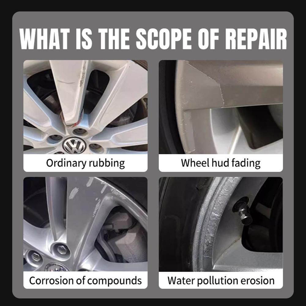 120g Scratch Repair Paste for Car Wheel Steel Alloy Hub Polisher with Sponge Metal Rim Swirl Restoration Swirl Auto Maintenance