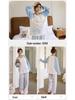 Women's Cloud Cotton Long-Sleeve Pajama Set with Chest Pads - Cute Cartoon Design for Autumn/Winter