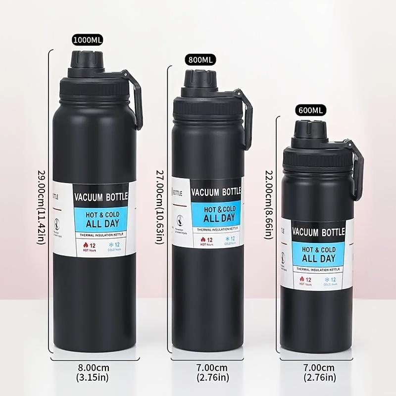 1pc, Vacuum Sports Water Bottle, 304 Stainless Steel Water Cups, Portable Travel Water Bottles, for Camping, Hiking, Fitness, Outdoor Drinkware