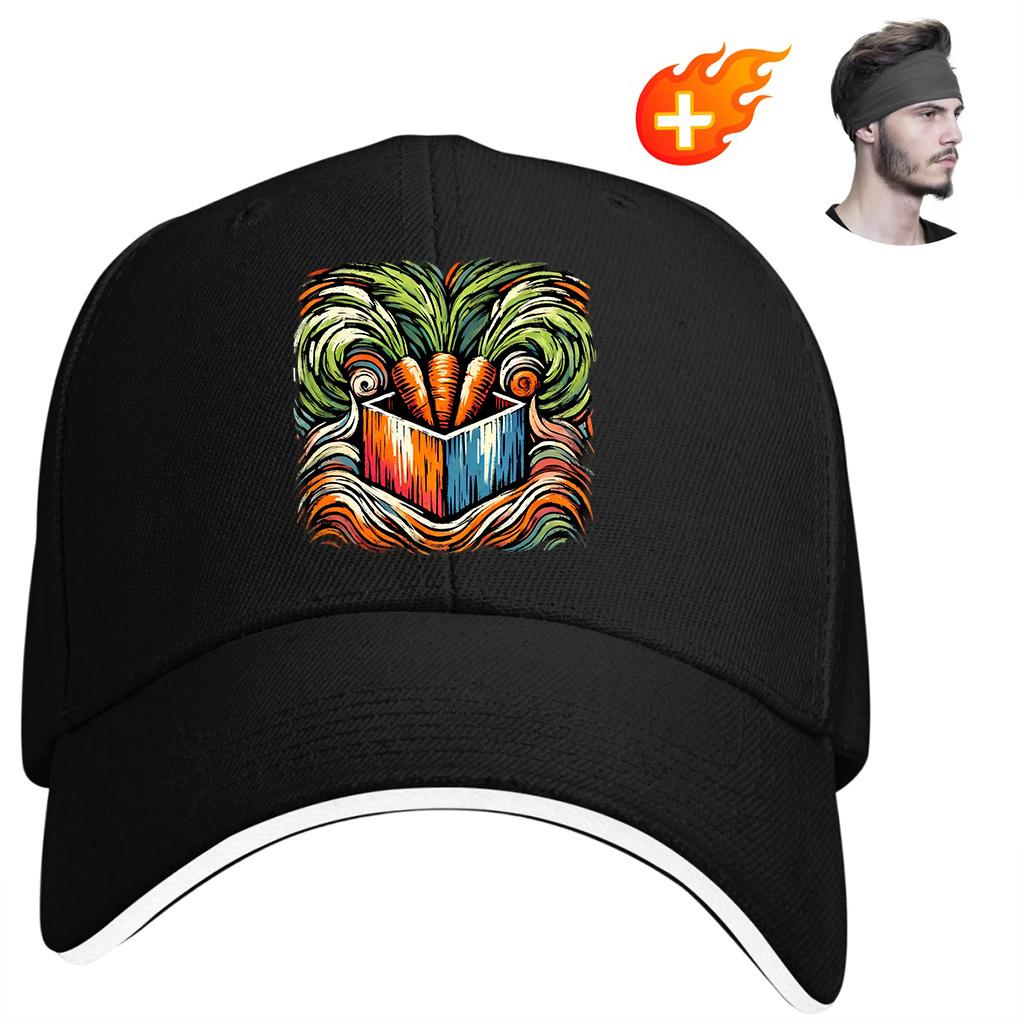 Carrot In A Box Graphic Baseball Cap Cotton Adjustable Vintage Style Casual Dad Hat for Men Women