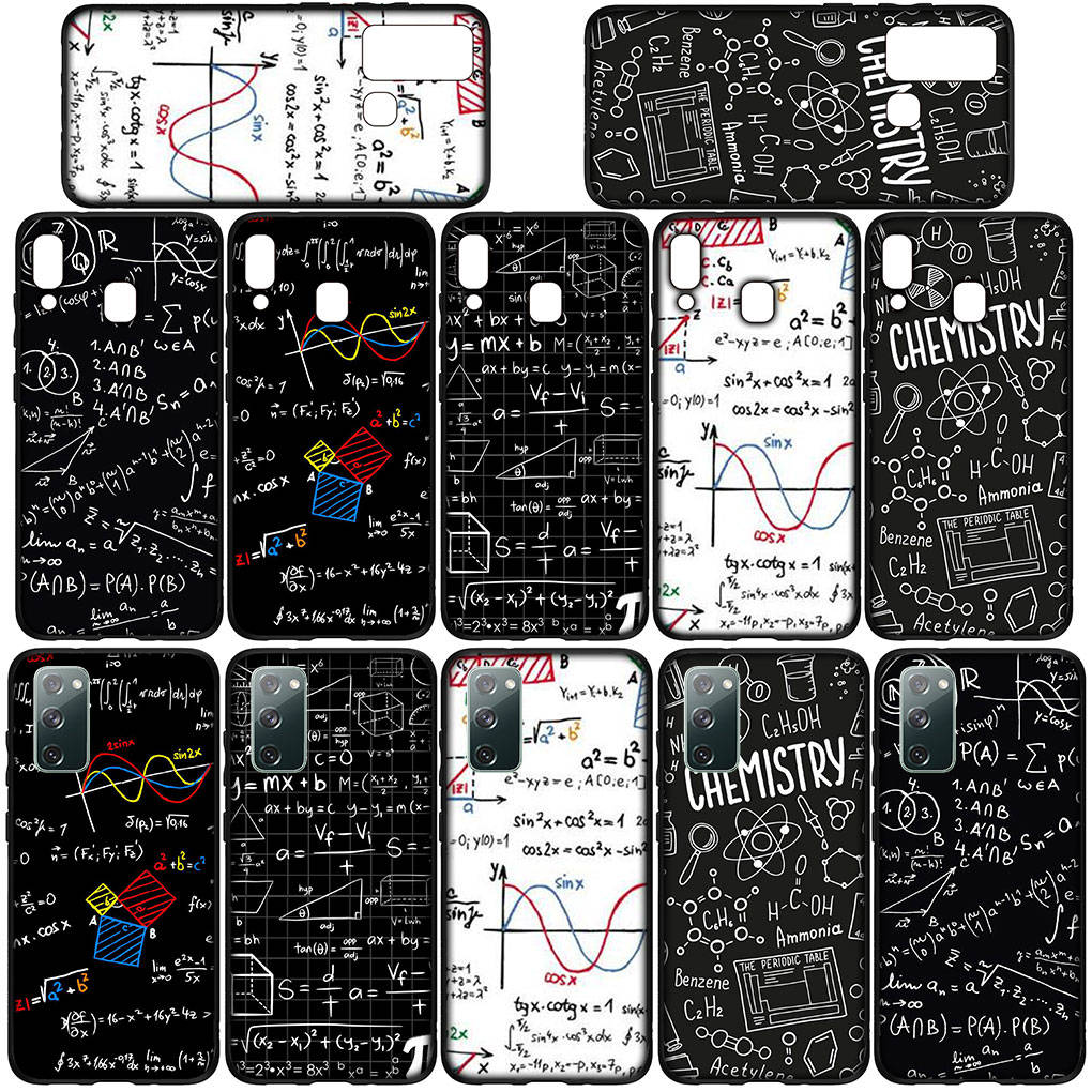 For iPhone 16 15 Xiaomi Redmi Note 14 13 12 Pro Max X 8 9 16e Samsung Galaxy S25 S24 S23 Moto OPPO Chemistry Science Maths Equation Formula Phone Case