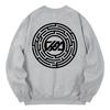 KAN6312 Kmg0080 Khan Circle Fleece-Lined Sweatshirt - Gray