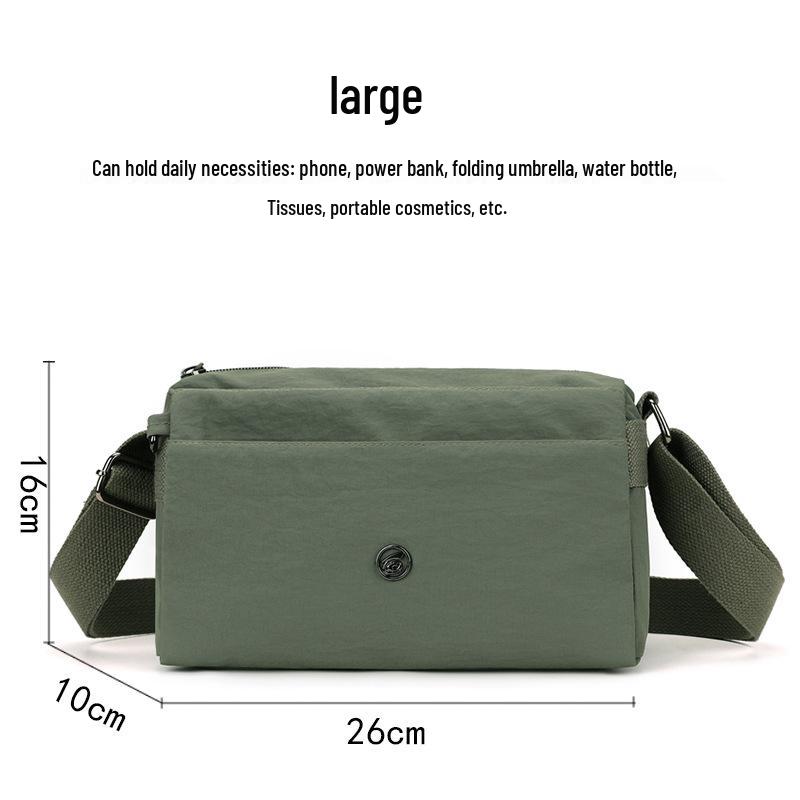 2025 New Women's Lightweight Multi-Layer Crossbody Canvas Bag - Korean Casual Shoulder/Small Bag