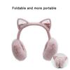 Suefunskry Winter Warm Earmuffs for Women Kids Girls Cute Cat Ear Muffs Foldable Fluffy Ear Warmers Headwear