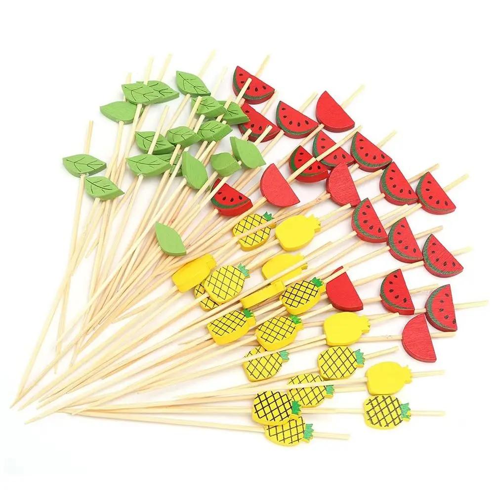 Sticks Salad Sandwich Toothpicks Cupcake Fruit Fork Handmade Toothpicks Fruit Sticks Bamboo Picks Food Fruit Cocktail Decor