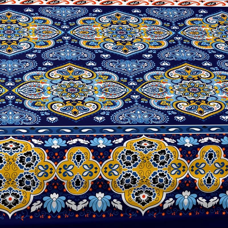 Bohemian Patterned Frosted Bedsheet Printed Bedspread Soft Bedding Set for Cozy Bedroom Decor