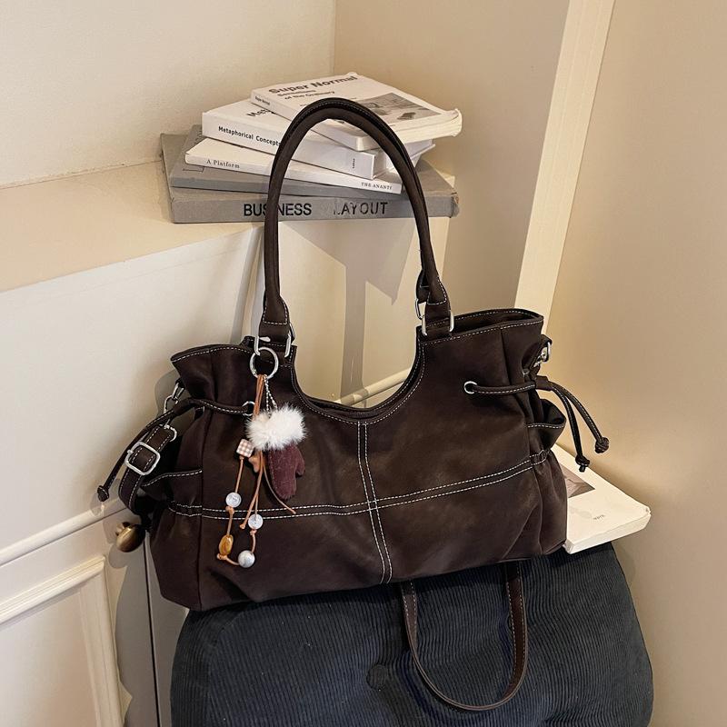 Нишевая вместительная сумка-тоут для commuters, Ретро и универсальная сумка через плечо without pendant