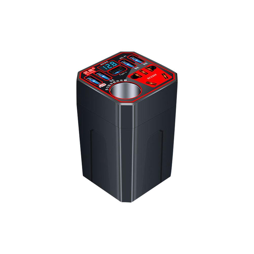 Car Power Inverter 12V / 24V to 220V Multi-Functional Power Converter LED Display Multi-Functional Car Socket Fast Charger