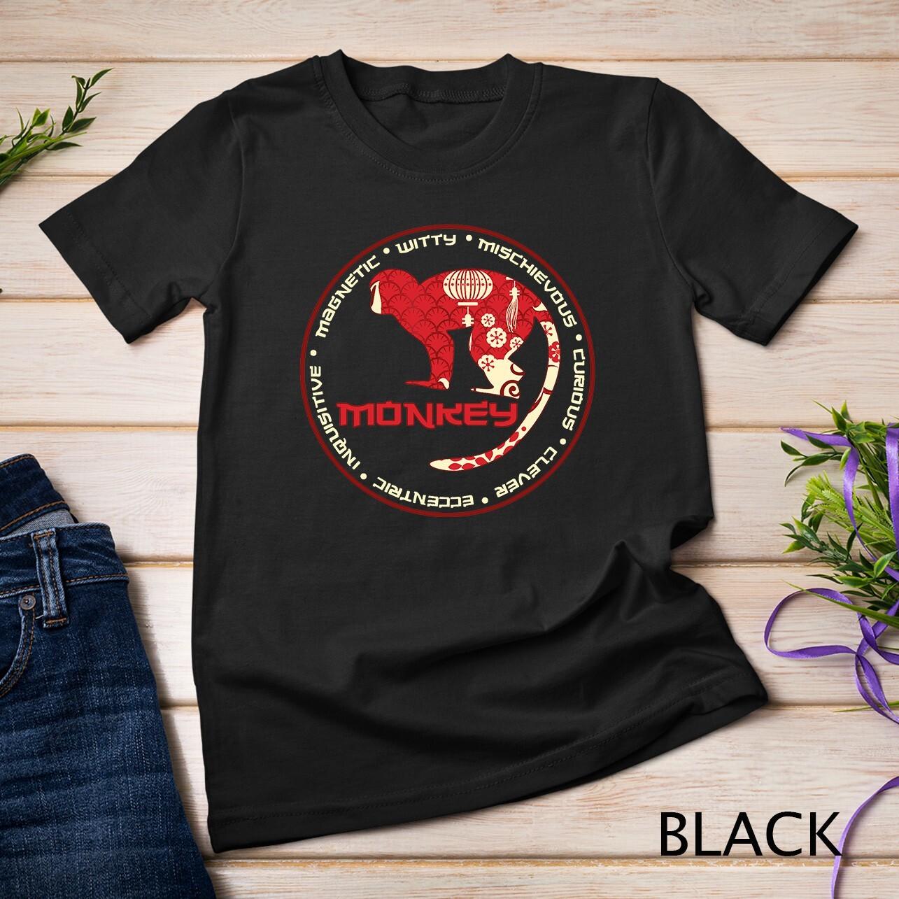 Chinese Zodiac Year of the Monkey Astrology Horoscope Zodiac Unisex T-Shirt Mens Womens Tees Top S