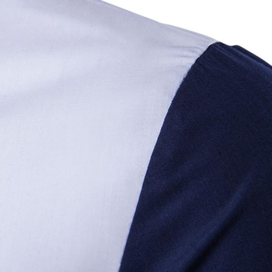 Pánská košile Color Block Splicing Streetwear Zapínací Korejský styl Společenská košile do kanceláře