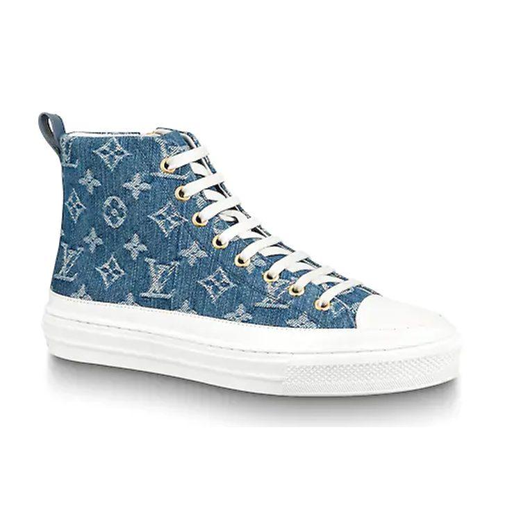 Louis Vuitton Lv Stellar High Top Denim Blue Women's 1A4VT