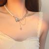 Love pearl necklace niche design ins hip hop cool new cold wind couple accessories women