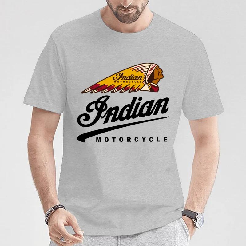 

2024 Мужская футболка Повседневная футболка Indians Motorcycle с графическим принтом Oversize Мотоциклетный байкер Кафе Racer Chopper Винтажная уличная одежда S-5XL L бежевый